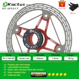 KACTUS Ultralight Bicycle Disc Brake Rotor 140/160mm Center Lock Thicken AL7505 Fast Cooling Disc Float Brake for Road MTB EBike