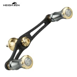 HIGHTEN Spinning Reel Dual Handle 90mm Axle Distance Carbon Fiber Material with Aluminum Alloy 15mm Diameter Knob Fits DAIWA and