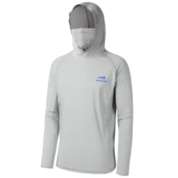 Bassdash UPF 50+ Men’s Long Sleeve Fishing Shirt with Mask UV Neck Gaiter Hoodie Keep Head Face Warm Outdoor Hiking Running