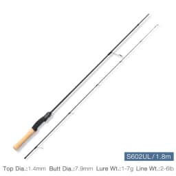 TSURINOYA Light Game Spinning Fishing Rod DRAGON 1.6m 1.8m UL Power Fast Action FUJI Guide Light Game Trout Ajing Stream Rod