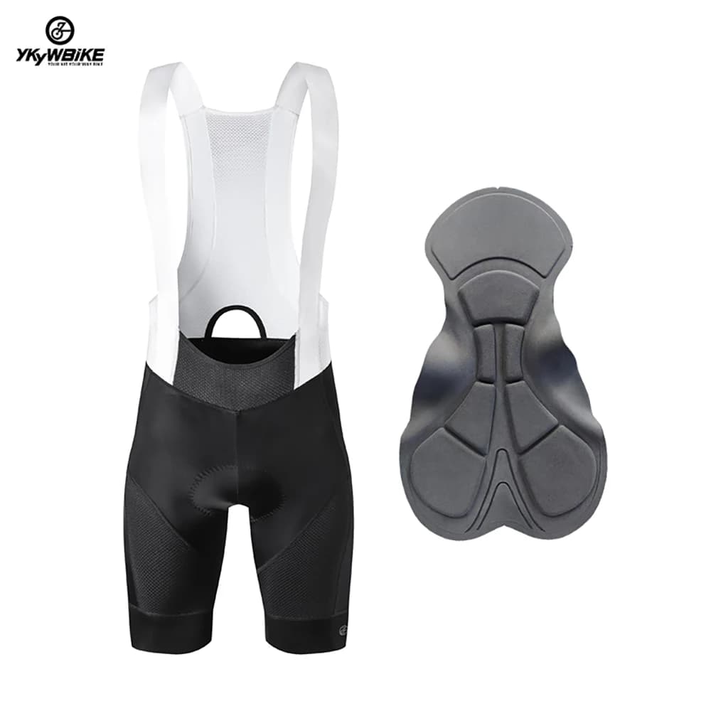YKYW Summer Bib Cycling Shorts Outdoor Wear Breathable Pro Shockproof Sponge Pad Bicycle Tight Pants 6 Hours Padded Riding