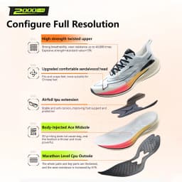 Xtep 2000KM 2.0 Running Shoes Men Summer Professional TPU Shock Absorption Sneakers 876219110043(suggest half size down)