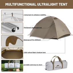 Naturehike Cloud River Tent 2-3 People Waterproof UPF50+ Camping Tent Outdoor Ultralight Portable Hiking Trekking Sun Shelter