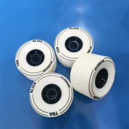 ELIZA Longboard Skateboard Wheels 100*56mm SHR78A, 90% Rebound Electric Longboard Wheel Stoned Surface Black Yellow and White