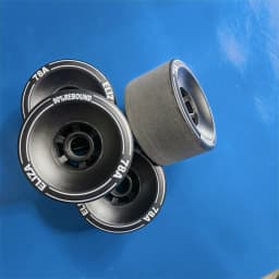 ELIZA Longboard Skateboard Wheels 100*56mm SHR78A, 90% Rebound Electric Longboard Wheel Stoned Surface Black Yellow and White