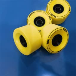 ELIZA Longboard Skateboard Wheels 100*56mm SHR78A, 90% Rebound Electric Longboard Wheel Stoned Surface Black Yellow and White