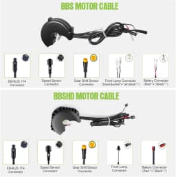 BAFANG BBS0102B 36V250W 36V/48v 500W BBSHD 48V/52V 1000W Controllers for Mid Drive UART Engine Kits