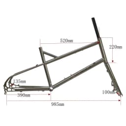 SILVEROCK DEWY Chrome Bicycle Frame 20" 406 451 Gravel Minivelo Disc Brake 2.2 Tire Urban Adult Classic Bike Matte Grey Frameset
