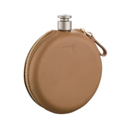Keith Titanium Portable 130ml Pure Titanium Flagon with leather cover Camping Travel Backpack Flagon Bottles Ti9303