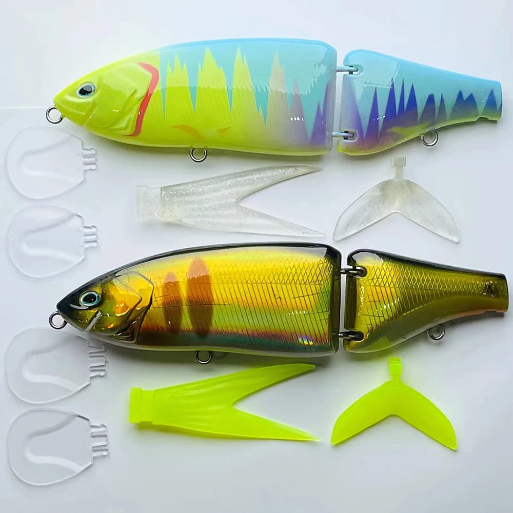CF LURE Luminous Jointed Bait Floating 220mm 115g Shad Glider Swimbait Fishing Lures Hard Body Bass Pike Painting Flaw On Sale