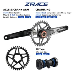LTWOO AX11 11 Speed Shifter + Rear Derailleur 11s + ZRACE Cassette / Crankset / Brake / Chain, MTB Groupset, PCR BEYOND M7000