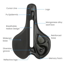 SR Bicycle Seat Saddle MTB Road Bike Saddles PU Mountain Bike Racing Saddle Breathable Shockproof Soft Silica Gel Seat Cushion