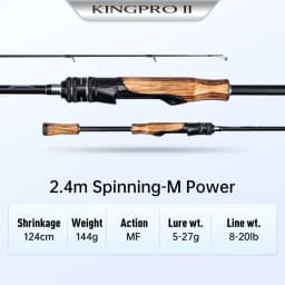 Kingdom New Kingpro2 Series Fishing Rods 1.8m 1.98m 2.1m M ML L Power MF Action Spinning Casting Carbon Lure Rod 2 Sections Rod