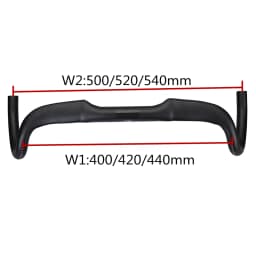 2022 New Carbon Gravel Handlebar Big Flare Bar Cyclocross Road Bike Handlebar 400/420/440mm Carbon Bicycle Handlebars 25 Degree