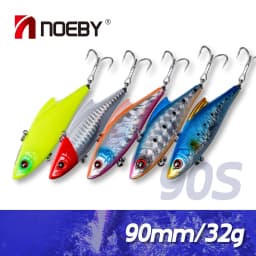 NOEBY 3pcs VIB Vibration Lure 90mm 33g Rattling Sinking Hard Bait Pike Bass Zander Freshwater Saltwater Fishing
