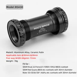 ROCKBROS Bicycle Bottom Bracket Ceramic Bearing Diameter BSA 68 73 MM 24-22mm For SRAM GXP DUB Shimano 6800 R8000 Crankset