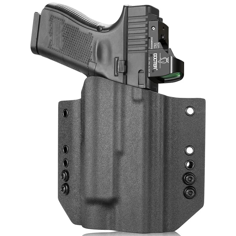 Fit: G17/G19/G44 (GEN 1-5)&G23/G32 (Gen 3-4),with Streamlight TLR1/TLR1S/TLR1 HL,OWB Kydex Holster,Tactical Right hand