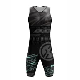 Men's Summer Triathlon Race Suit Sleeveless Tri Suit One-Piece Sportswear Swimming/Running/Cycling Skinsuit Performance Jumpsuit