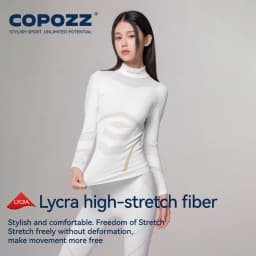 COPOZZ Women Men 3A Antimicrobial Ski Thermal Underwear Fitness Workout Gym Snowboard Sport Pressure Supports Warm Long Johns