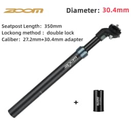 ZOOM Bike Seat Post 27.2/28.6/30.0/30.4/30.9/31.6/33.9mm Mountain bike/Road Bike Seat Post Length 350mm Shock Absorber Seat Post