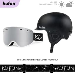 Kufun Ski Helmet Snowboard Winter Sports Cycling Snow Men Women Children Kids Warm Shark Pink Cat Deer White Blue 4-12 Years Old