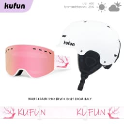 Kufun Ski Helmet Snowboard Winter Sports Cycling Snow Men Women Children Kids Warm Shark Pink Cat Deer White Blue 4-12 Years Old