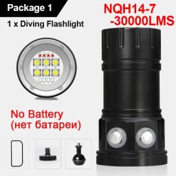 LED Diving Photography Flashlight 30000Lumens Underwater Lighting 100m Waterproof Tactical Torch Snorkel Deep Dives Fill Light