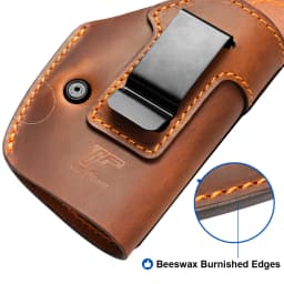 Handmake IWB Universal Leather Holster G43/G19 Fit For More than 100 Brown Conceal Carry Case Bags,Right hand