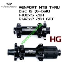2022 NEW Black VENFORT 240 EXP 180 MTB Bike 28H Naben 6-bolt In Front 100*15 Rear142 *12mm 100/135mmUltra Light MTB HUB