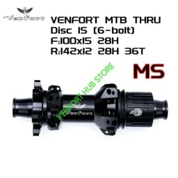2022 NEW Black VENFORT 240 EXP 180 MTB Bike 28H Naben 6-bolt In Front 100*15 Rear142 *12mm 100/135mmUltra Light MTB HUB