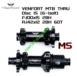 2022 NEW Black VENFORT 240 EXP 180 MTB Bike 28H Naben 6-bolt In Front 100*15 Rear142 *12mm 100/135mmUltra Light MTB HUB