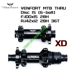 2022 NEW Black VENFORT 240 EXP 180 MTB Bike 28H Naben 6-bolt In Front 100*15 Rear142 *12mm 100/135mmUltra Light MTB HUB