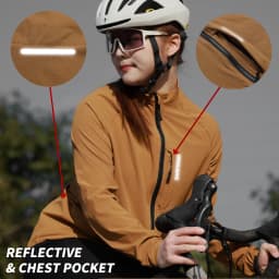 WOSAWE Unisex Cycling Jacket Water-Resistant Lightweight Men's Windbreaker Dual-Headed YKK Zipper Reflective