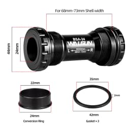 Bicycle Bottom Bracket BSA Thread Kit Fit 68 73mm Frame 22 24 29 30mm Axis Ceramic Bearing Bike BB for Shimano SRAM GXP Crankset