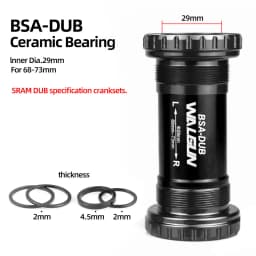 Bicycle Bottom Bracket BSA Thread Kit Fit 68 73mm Frame 22 24 29 30mm Axis Ceramic Bearing Bike BB for Shimano SRAM GXP Crankset