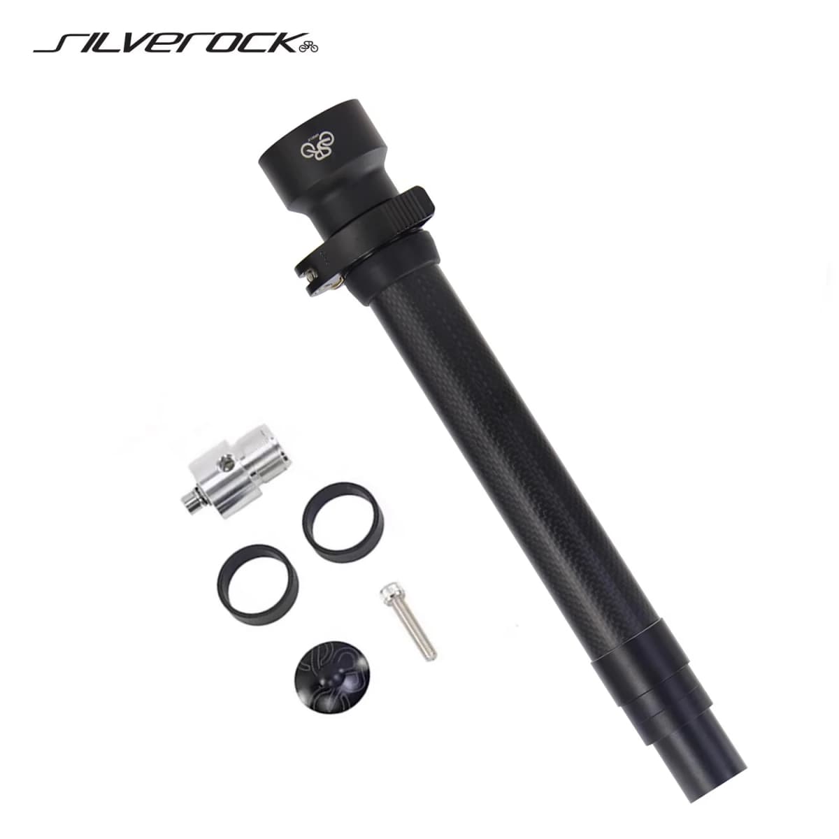 SILVEROCK-Folding Bike Carbon Stem Bike Headtube 28.6mm for FNHON DAHON Folding Bike, Handlebar Stem, 330mm, 350mm, 370mm, 420mm