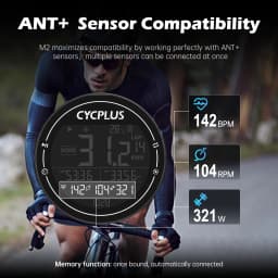 CYCPLUS M2 Wireless GPS Bicycle Computer ANT+ Bluetooth Cycling Road Bike MTB Waterproof Speed Meter Cadence Power Accessories