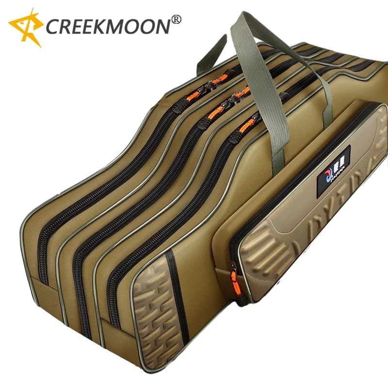 Fishing Tackle Bag 2-4 Layer 130cm Fishing Rod Carrier Lightweight Fish Pole Lure Reel Tools Box Waterproof Storage Durable Case