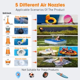 Aerogogo GIGA PUMP 5.0 - Portable 5kPa Air Pump with Inflate, Deflate, and Light Functions for Quick and Easy Outdoor Camping