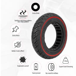 2Pcs 8 1/2x2(50-134) Off-road Solid Tire 8.5x2 Thickened Anti-puncture Tyre For VSETT 8 9 & 9+/ZERO 8 9/Inokim Light 2 Scooter