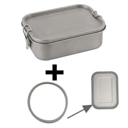 800ml/1200ml Healthy Titanium Alloy Portable Bento Dinner Box Leak-Proof Lunch Box Rectangle Food Storage Containers TitaniumBox