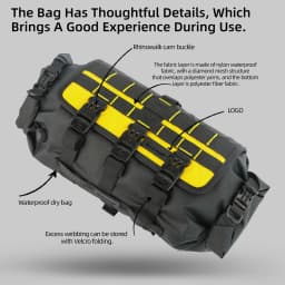 Rhinowalk Bicycle Handlebar Bag 8L-13L Waterproof Bike Front Tube Cycling Removable Dry Bag Mounts Set Fit Mtb Road Gravel Bike