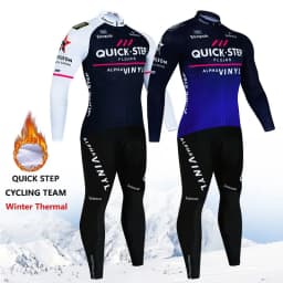 Winter QUICK STEP Cycling Jerseys Set MTB Bike Clothes Maillot Ropa Ciclismo Invierno Bicycle Thermal Fleece Cycling Clothing