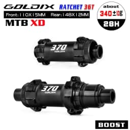GOLDIX M370 MTB Hub Ratchet 36T 28 Hole Center Lock Disc Brake Straight Pull MTB Hub Thru/QR 148mm 141mm for SHIMANO SRAM