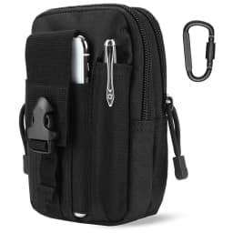 MuqiNush Tactical Phone Bag Universal EDC Waist Bag Equipment Small Tools Pocket for Outdoor Men's and Phone Leather Cases