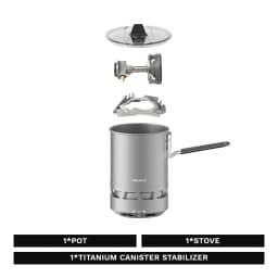 Fire-Maple Petrel Quickboil Pro System Ultralight Cooking System Portable Lightweight Outdoor Backpacking Gas Stove for Camping