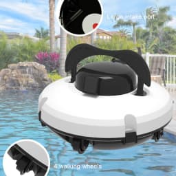 Fully Automatic Pool Cleaning Robot Wireless Smart Pool Robot Underwater Vacuum Cleaner for Flat Ground Pools