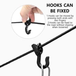 Naturehike Outdoor Clothesline Camping Hanging Rope Multifunctional Adjustable Non-Slip Canopy Lanyard Snap Hooks