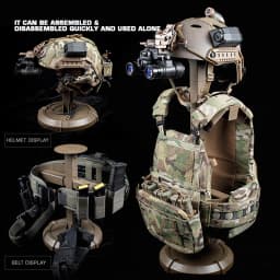 Tactical Equipment Display Stand for Body Armor/Fast Helmet/Plate Carrier/MOLLE Waist Belt Rack Hunting Holder Support 30kg