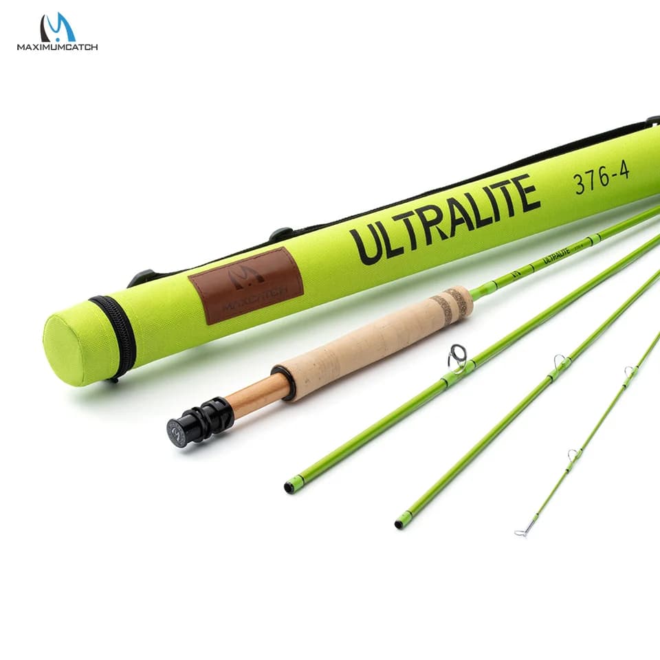 Maximumcatch Ultralite-X Fly Rod 1/2/3WT 6'0''/6'6''/7'6'' MOD-Fast Action Lightweight Small Stream Trout Streamer Fishing Rod